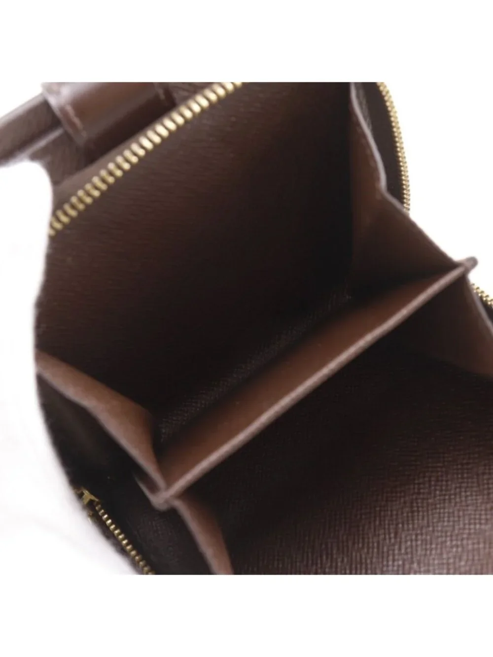 Louis Vuitton Compact Zip Damier Canvas Brown Bifold Wallet